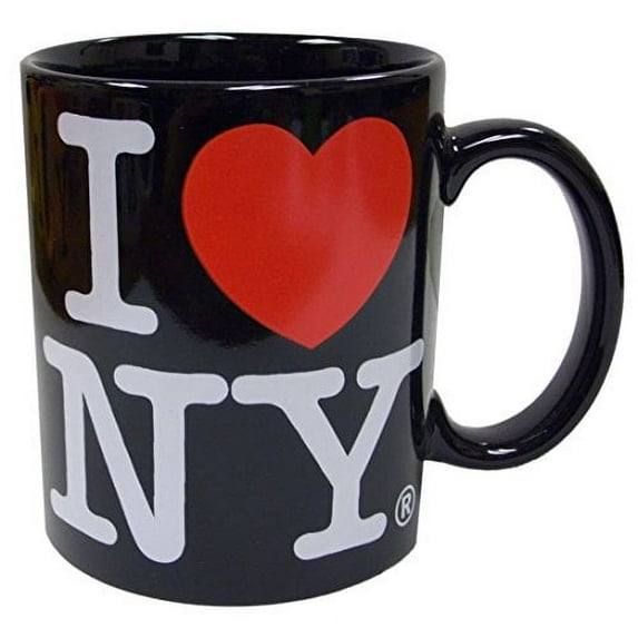 I Love NY Black 11 oz Coffee Mug, Microwave and Dishwasher Safe