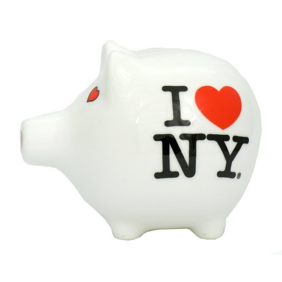 I Love NY Ceramic Piggy Bank Souvenir