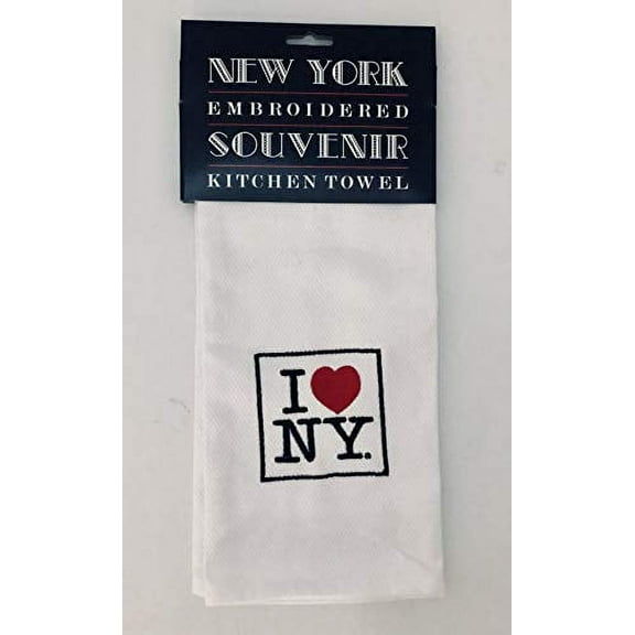 I Love NY Embroidered Kitchen Towel