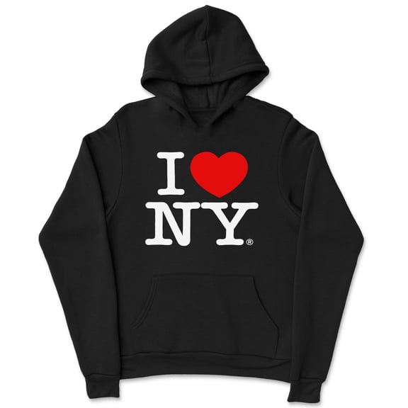 I Love NY Kids Hoodie Officially Licensed Sweatshirt Youth Black, Large