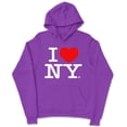 thumbnail image 1 of I Love NY Kids Hoodie Officially Licensed Sweatshirt Youth Purple, 2XL, 1 of 3