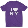 thumbnail image 1 of I Love NY Kids T-Shirt Officially Licensed Youth Unisex Tees Heather Purple, XS, 1 of 3