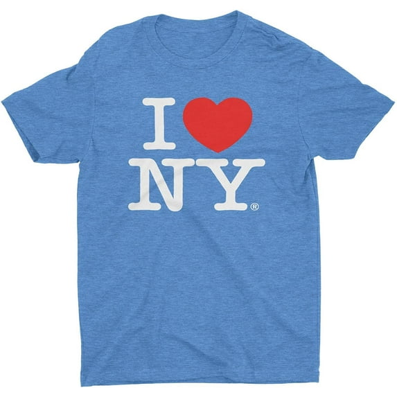 I Love NY Kids T-Shirt Officially Licensed Youth Unisex Tees Heather Turquoise, Large