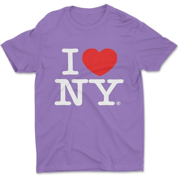I Love NY Kids T-Shirt Officially Licensed Youth Unisex Tees Lavender, Medium