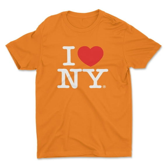 I Love NY Kids T-Shirt Officially Licensed Youth Unisex Tees Orange, Medium