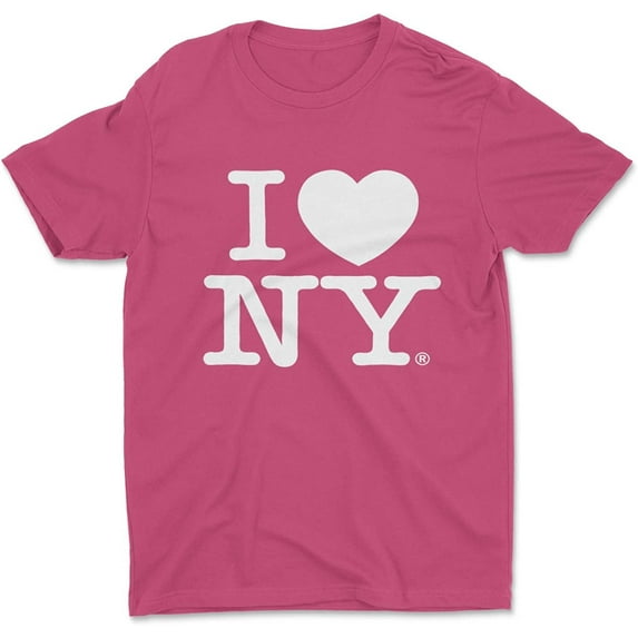 I Love NY Kids T-Shirt Officially Licensed Youth Unisex Tees Rasberry, Medium