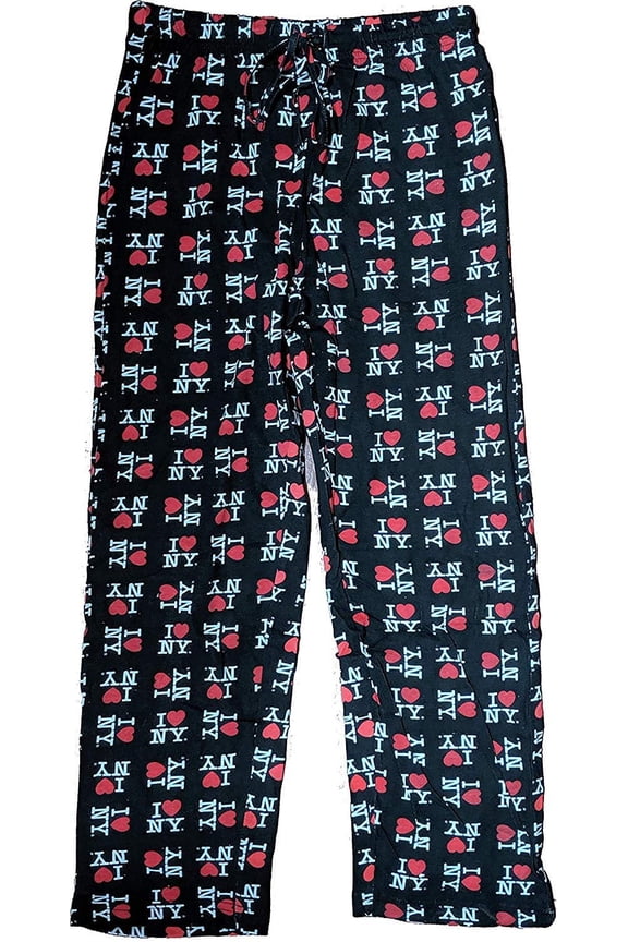 Lounge Pants Pajama Bottoms New York Sleepwear Black, XS