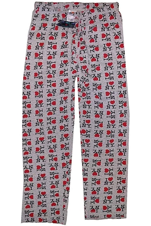Lounge Pants Pajama Bottoms New York Sleepwear Gray, XS