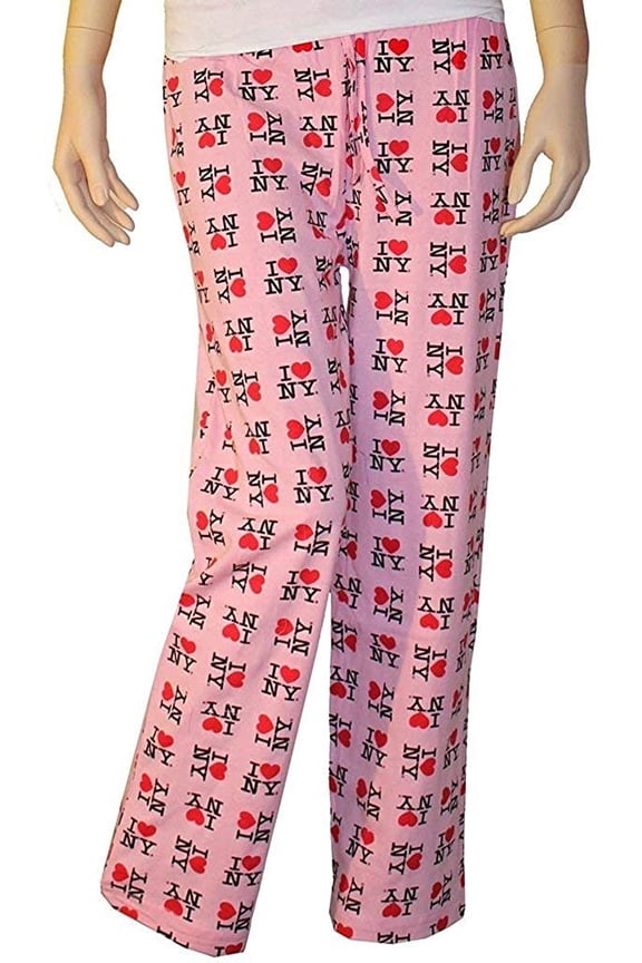 Lounge Pants Pajama Bottoms New York Sleepwear Light Pink, XS