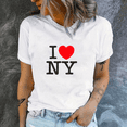 thumbnail image 1 of I Love NY Men Women T-Shirt Crewneck Cotton Tee Heart New York S, 1 of 6