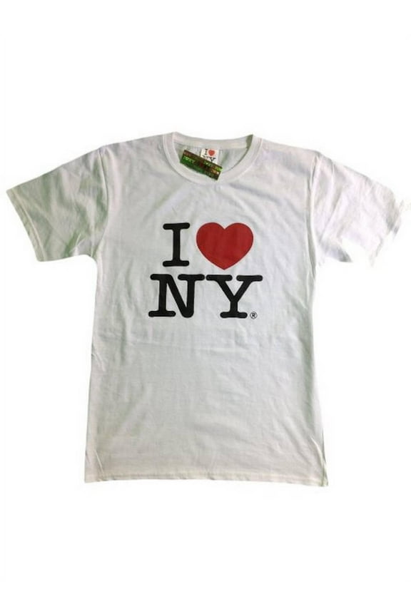 I Love NY New York Kids Short Sleeve Screen Print Heart T-Shirt White Large (...