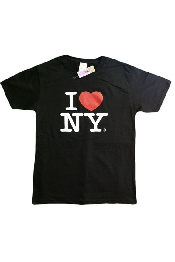 I Love NY New York Short Sleeve Screen Print Heart T-Shirt Black Medium
