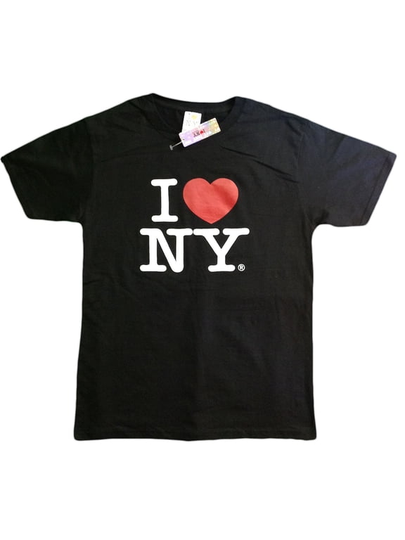 I Love NY New York Short Sleeve Screen Print Heart T-Shirt Black Medium