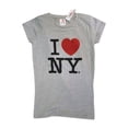 thumbnail image 1 of I Love NY New York Short Sleeve Screen Print Heart T-Shirt White 2Xl, 1 of 3