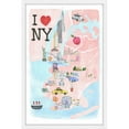 thumbnail image 1 of "I Love NY Site Map" Framed Painting Print, 1 of 5