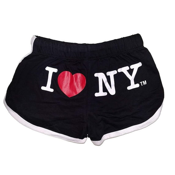 I Love NY Summer Shorts Ladies Black XS