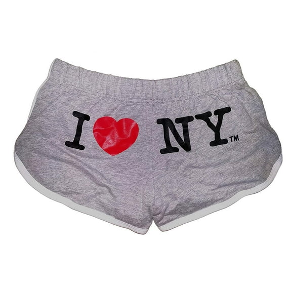 I Love NY Summer Shorts Ladies Grey S