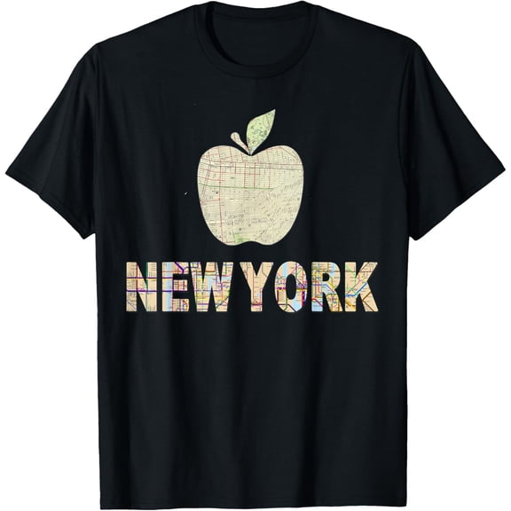 I Love NY T Shirts NEW YORK CITY Map BIG APPLE T-Shirt men and women can wear, black, white, gifts