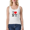 thumbnail image 1 of I Love NY Women's Tank Top, Classic New York Sleeveless Tee XL, 1 of 6