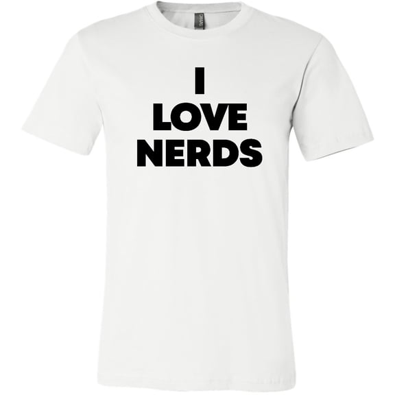 I Love Nerds Soft Premium T-shirt, XL White