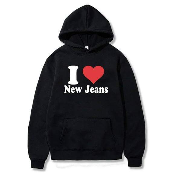 I Love New Jeans Hoodies NJWMX Album Merch Pullovers Unisex Fashion Casual Kpop Hooded Sweatshirts