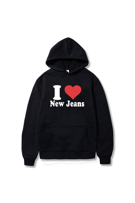 I Love New Jeans Hoodies NJWMX Album Merch Pullovers Unisex Fashion Casual Kpop Hooded Sweatshirts