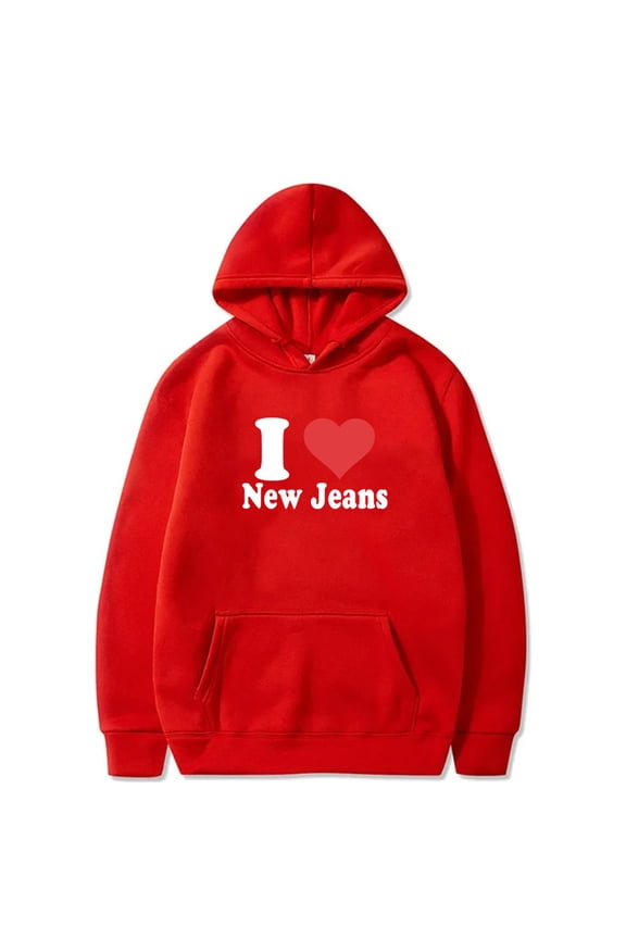 I Love New Jeans Hoodies NJWMX Album Merch Pullovers Unisex Fashion Casual Kpop Hooded Sweatshirts
