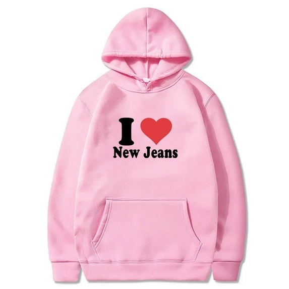I Love New Jeans Hoodies NJWMX Album Merch Pullovers Unisex Fashion Casual Kpop Hooded Sweatshirts