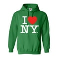 thumbnail image 1 of I Love New York Adult Hoodie Irish Green XL, 1 of 1