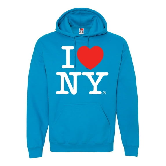 I Love New York Adult Hoodie Saphire 2XL