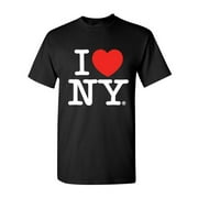 I Love New York Adult T-Shirt Black XL