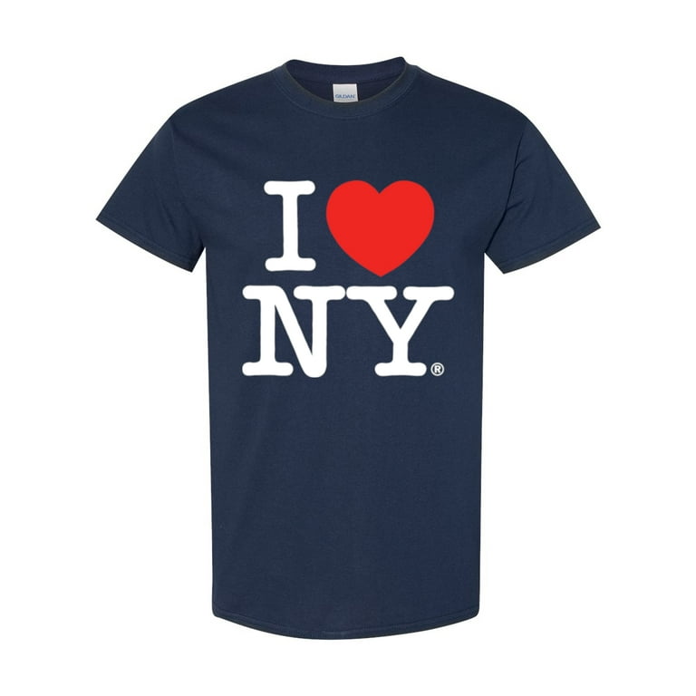 I Love New York Adult T-Shirt Navy L
