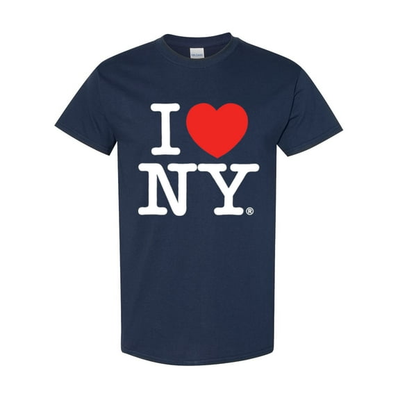 I Love New York Adult T-Shirt Navy XL