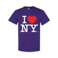 thumbnail image 1 of I Love New York Adult T-Shirt Purple 4X, 1 of 2