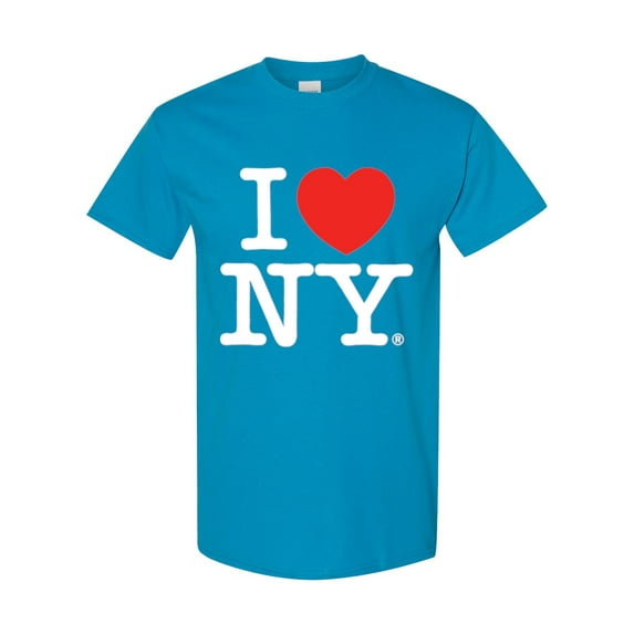 I Love New York Adult T-Shirt Turqouise S