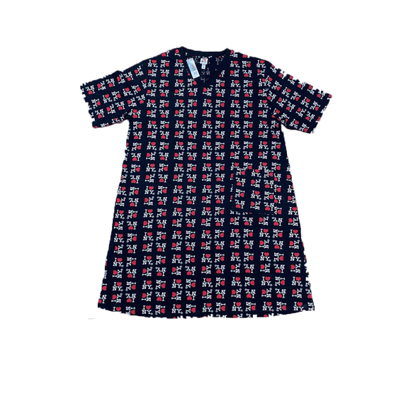 I Love New York All Over Printed Adult VNeck Night Shirt/ NightGown One Size Fits All