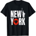 thumbnail image 1 of I Love New York City Statue Of Liberty America Souvenirs T-ShirtMen and women, Black T-shirt, size: Extra large S-4XL, 1 of 4