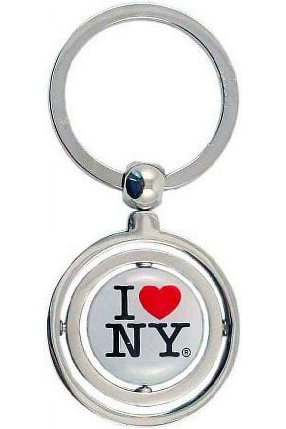 I Love New York Double Spinner Keychain, New York Keychains, NYCity Souvenirs, NY Keychain