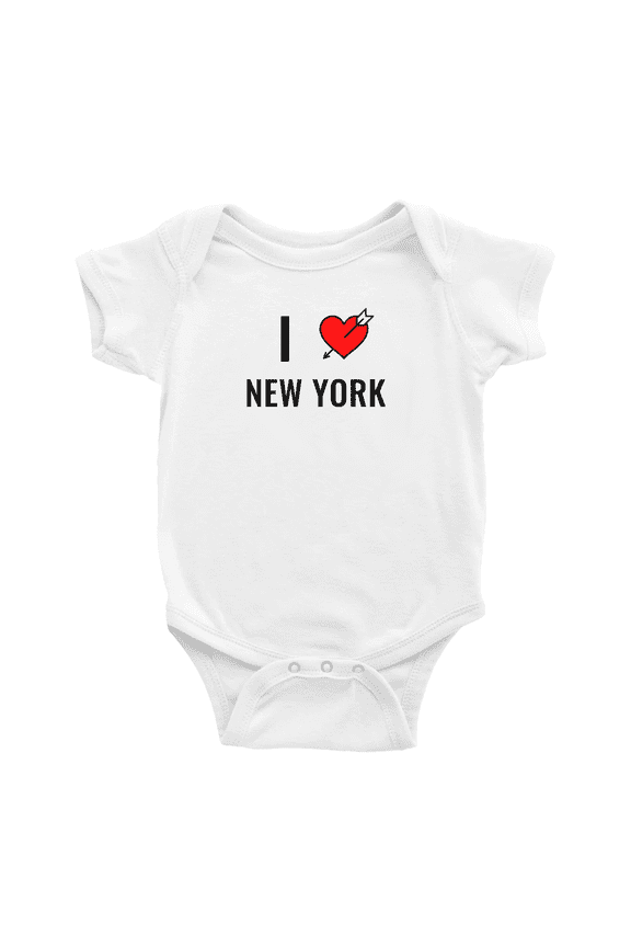 I Love New York Funny Baby Clothing Bodysuits Boy Girl Unisex