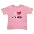thumbnail image 1 of I Love New York Funny Toddler T-Shirts for Boys Girls (Pink, 4T), 1 of 5