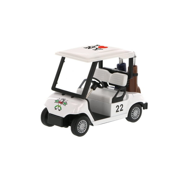 I Love New York Golf Cart, White - Showcasts 5105D-ILNY - 4.5" Scale Diecast Model Car
