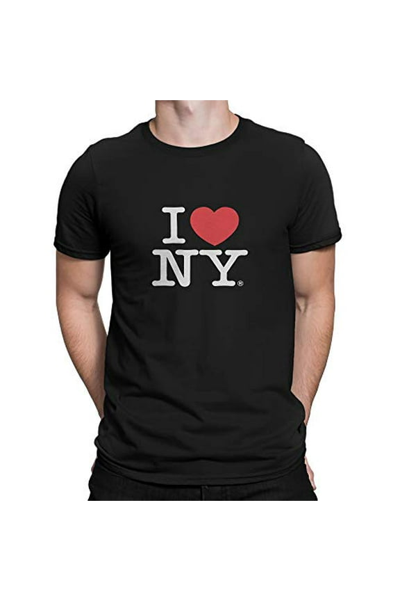I Love Ny New York Short Sleeve Screen Print Heart T-Shirt Black Large