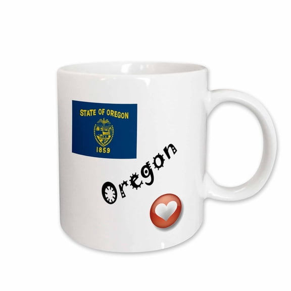 3drose, I Love Oregon, 15oz Mug