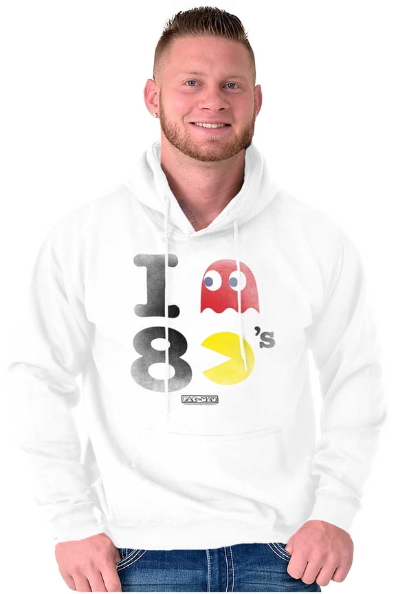 I Love Pacman 80's Unisex Plus Size Hoodie Brisco Brands 5X