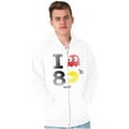 thumbnail image 1 of I Love Pacman 80's Zip Up Hoodie Men's Women's Brisco Brands M, 1 of 6
