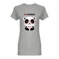 thumbnail image 1 of I Love Panda Shaped T-Shirt Women -Image by Shutterstock, Female Medium, 1 of 2