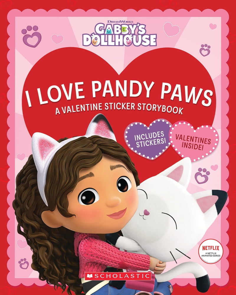Pre-Owned I Love Pandy Paws: A Valentine Sticker Storybook (Gabby's Dollhouse) (Paperback) 1338856782 9781338856781