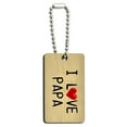 thumbnail image 1 of I Love Papa Written on Paper Wood Rectangle Key Chain, 1 of 1