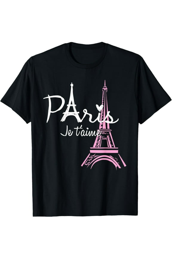 I Love Paris Eiffel Tower France French Souvenir Funny Creative Graphic Women T-Shirt