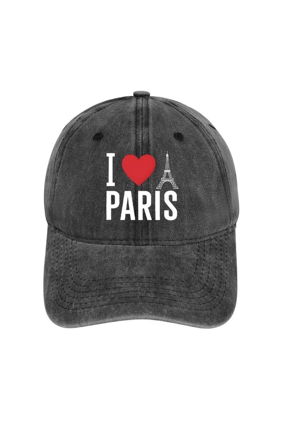 I Love Paris Hat Adjustable Funny Fashion Unisex Baseball Cap For Men Women